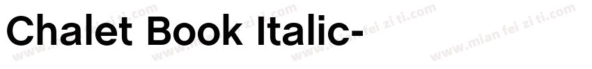 Chalet Book Italic字体转换